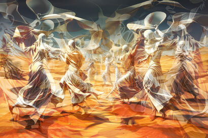 Floating Dancers - A Digital Art Artwork by Mathias Kniepeiss